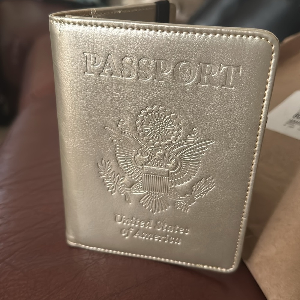 Desert Brands Gold passport holder